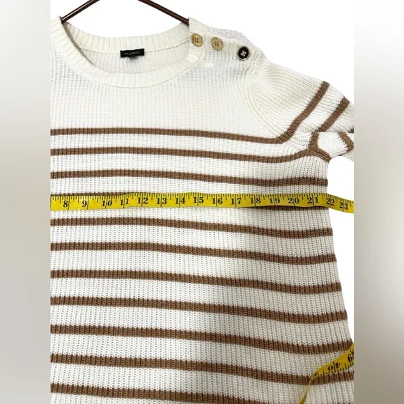 Talbots Crewneck Metallic Striped Knit Sweater Size L - Picture 8 of 8